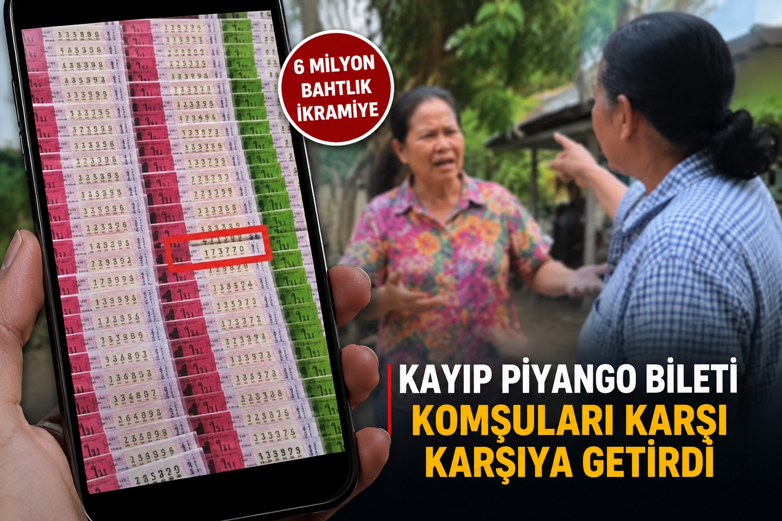 6 milyon baht kazandıran piyango