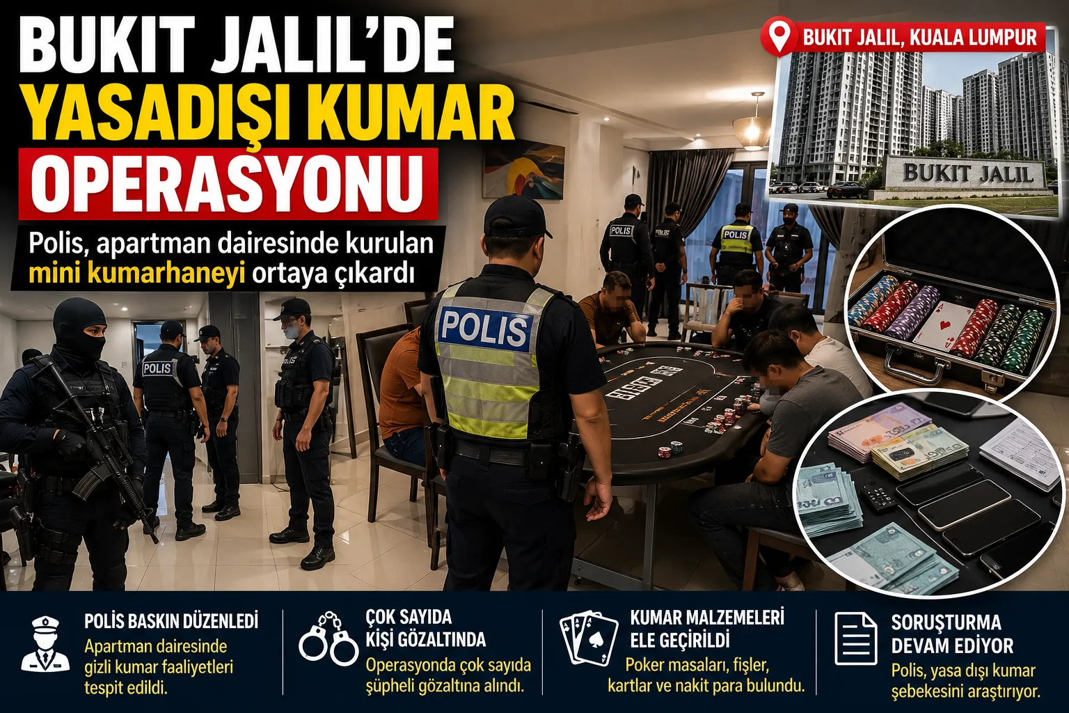 Bukit Jalil'de Yasadışı Kumar Operasyonu