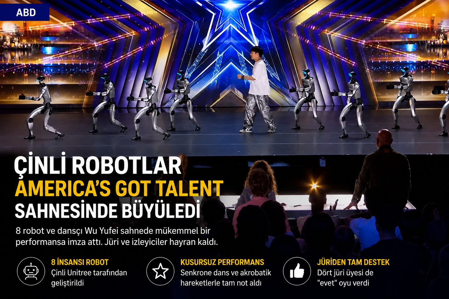 Çinli Robotlar America's Got Talent Sahnesinde