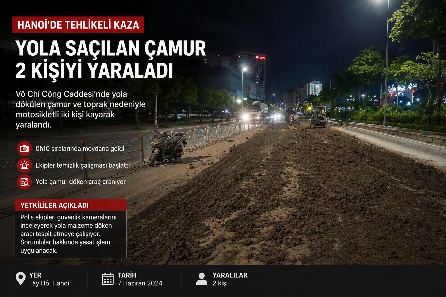 Kaza Sonrası Tonlarca Toprak Yola Saçıldı