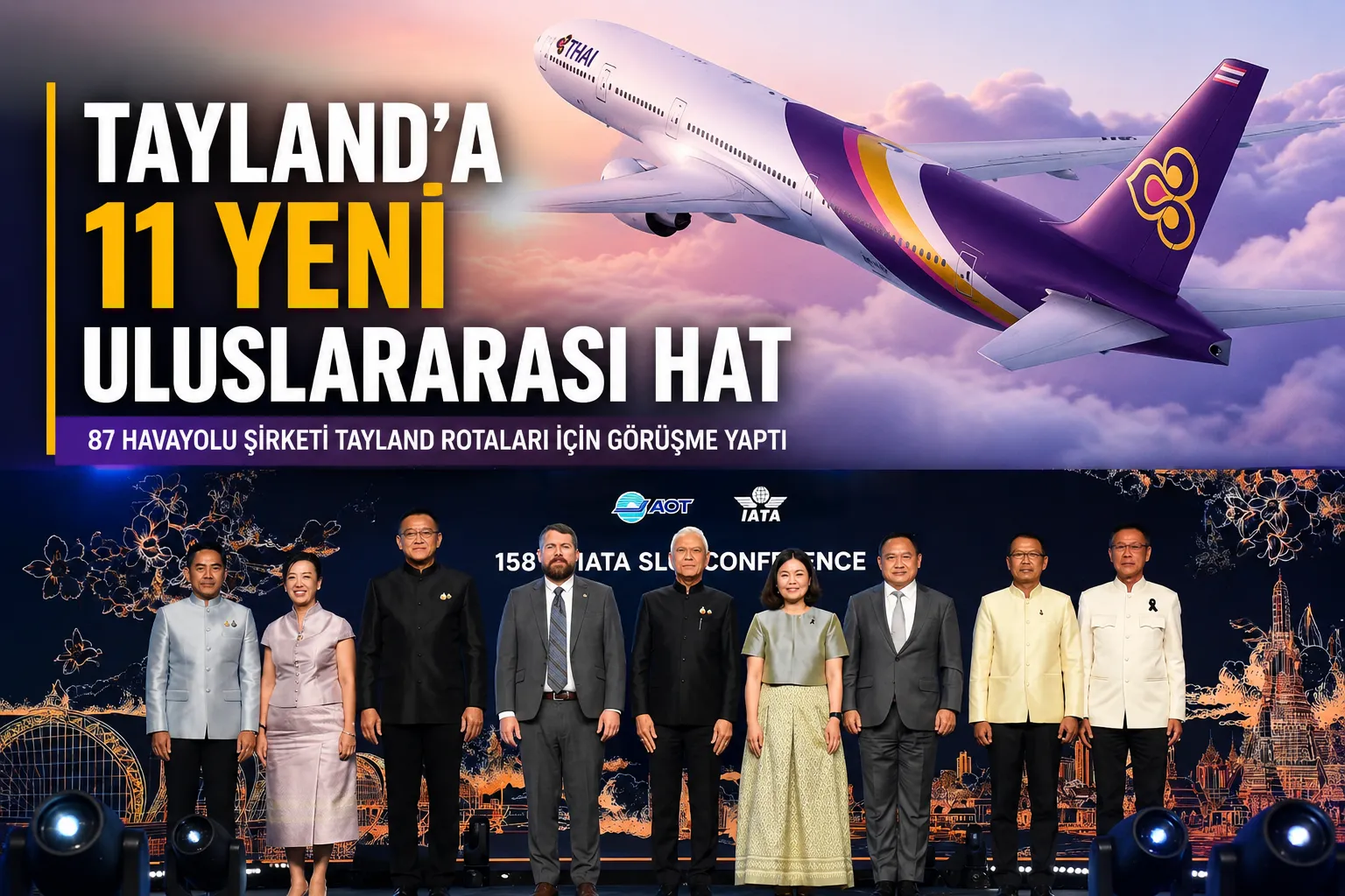 Tayland’a Yeni Uluslararası Uçuş Hatları