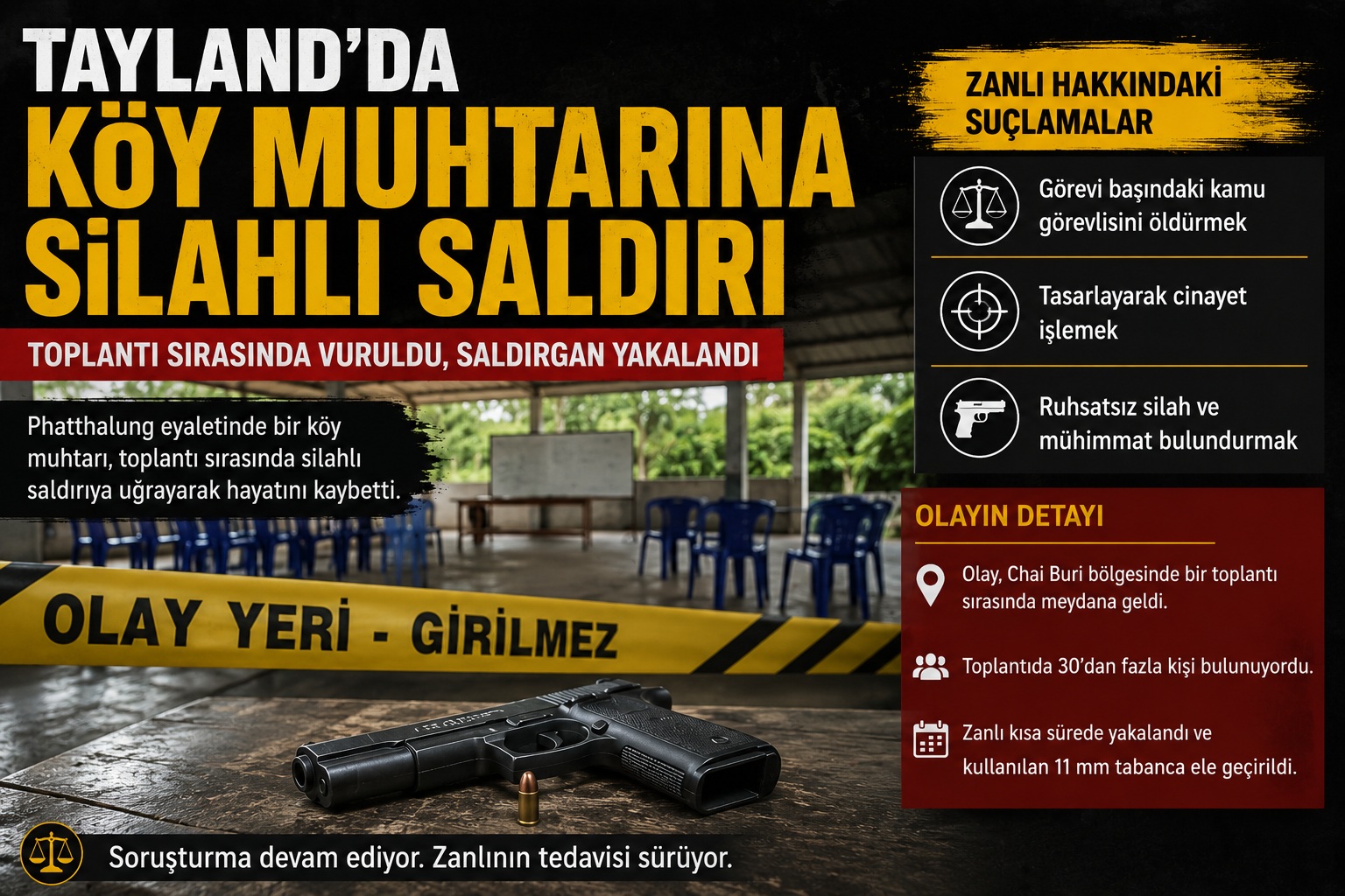 Tayland’da Köy Muhtarına Kanlı Saldırı