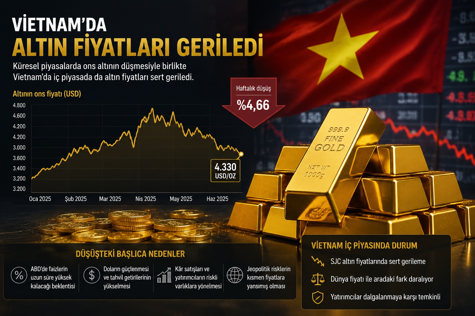 Vietnam'da Altın Fiyatları Neden Düşüyor