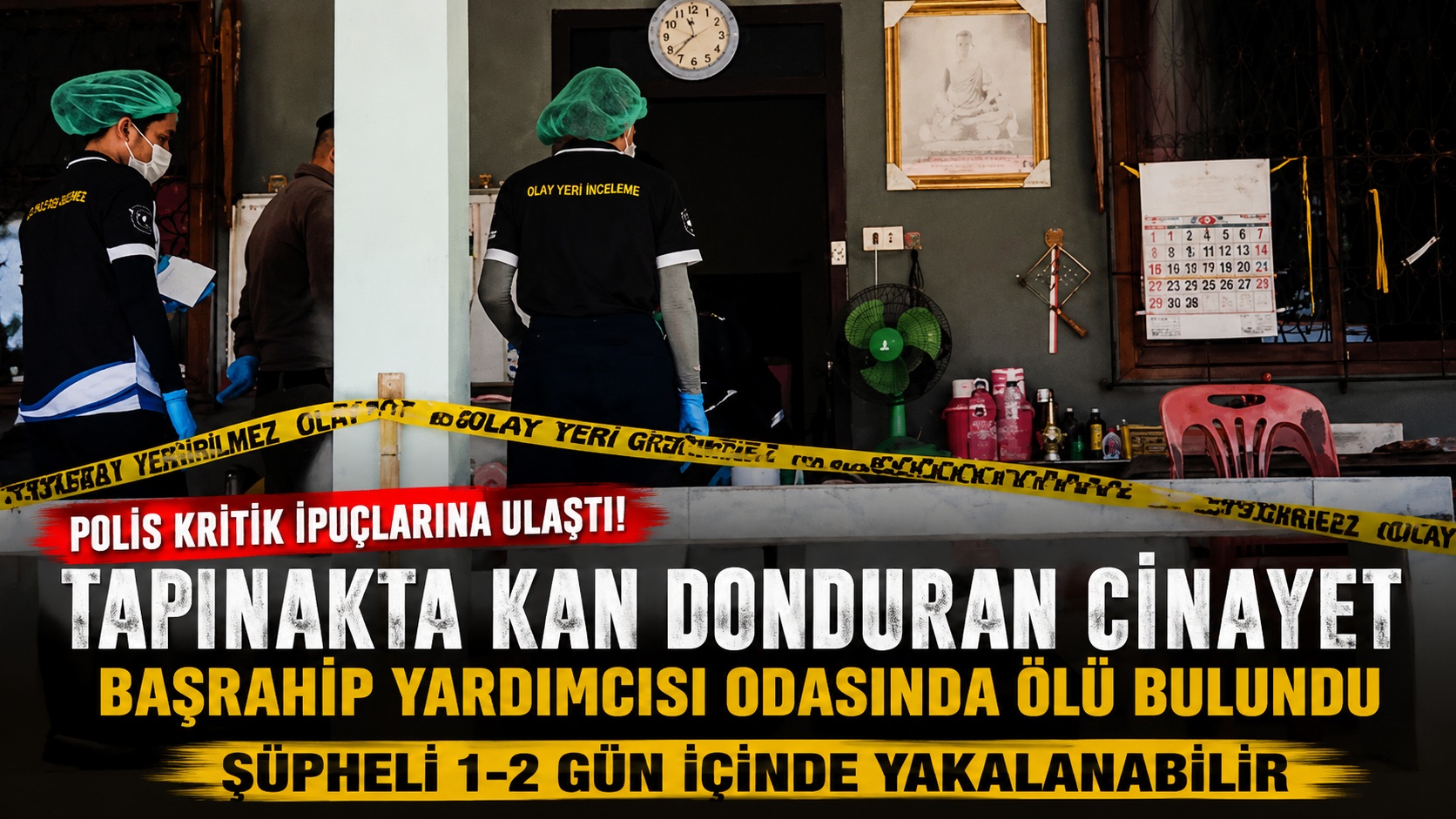tapınakta basrahip olu bulundu